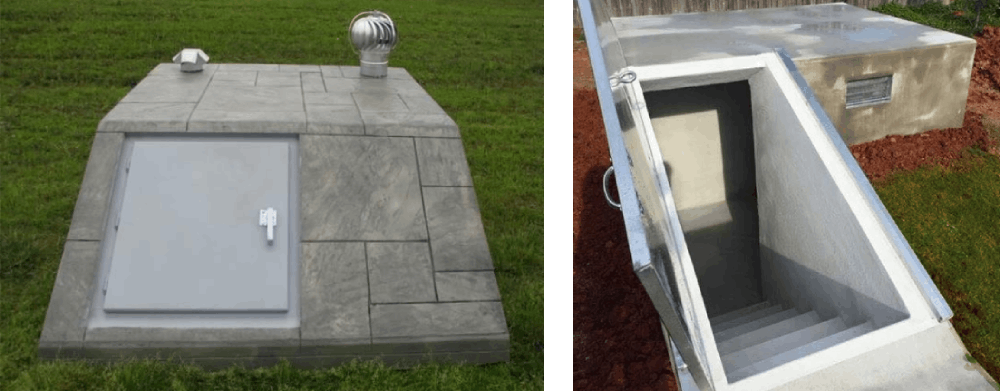 in ground concrete storm shelter