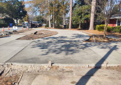 Driveway demo and construction in Calabash, NC