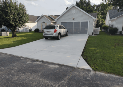 South Carolina home with concrete driveway demolition and finish out