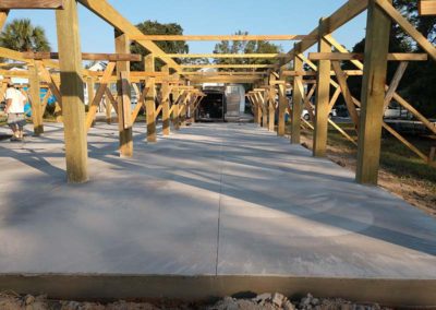 New construction concrete pad foundation