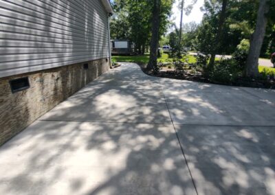 A home driveway installed by Myrtle Beach Concrete