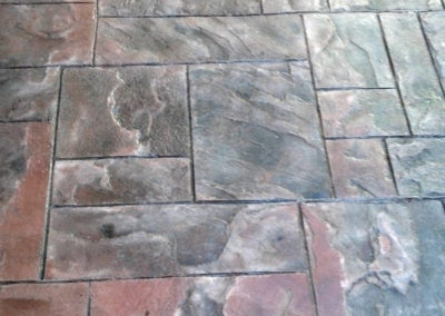 patio of stamped concrete